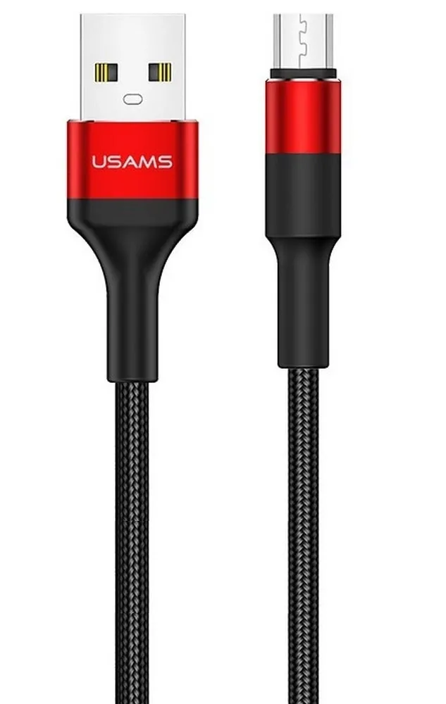 Кабель синхронізації Usams US-SJ224 USB - micro USB, 1.2 m Red (SJ224USB02)