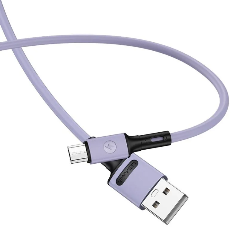 Кабель синхронізації Usams US-SJ435 USB - Micro USB, 1 m Purple (SJ435USB04)