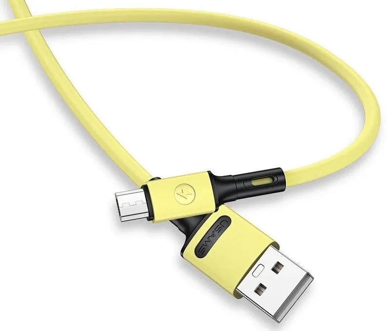 Кабель синхронізації Usams US-SJ435 USB - Micro USB, 1 m Yellow (SJ435USB03)