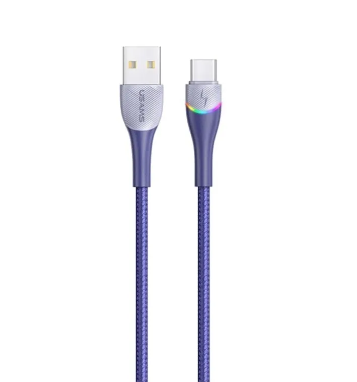 Кабель синхронізації Usams US-SJ542 USB - USB Type-C, 1.2 m Blue (SJ542USB02)