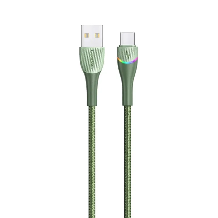 Кабель синхронізації Usams US-SJ542 USB - USB Type-C, 1.2 m Green (SJ542USB03)