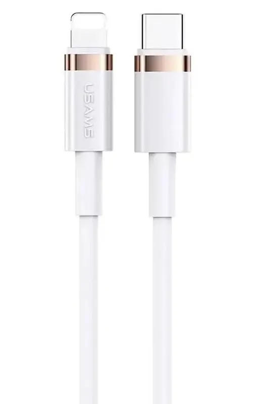 Кабель синхронізації USAMS US-SJ484 U63 Type-C To Lightning 20W PD Fast Charging & Data Cable 1.2m White (SJ484USB02)