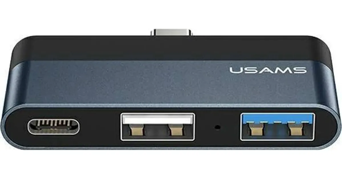 USB Хаб Usams US-SJ490 Mini HUB Black (SJ490HUB01)