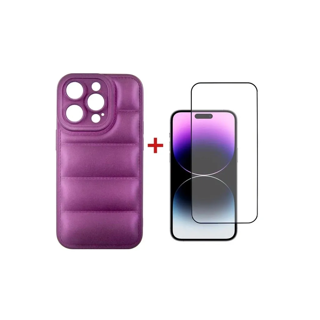 Чохол для смартфона Dengos iPhone 14 Pro Case + Glass (Purple) (DG-KM-80)