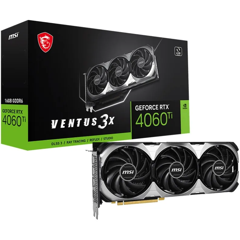 Видеокарта MSI GeForce RTX 4060 Ti VENTUS 3X 16G