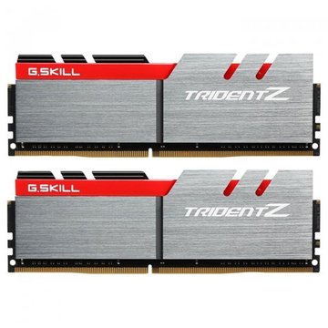 Оперативная память G.Skill DDR4 16GB (2x8GB) 3200 MHz Trident Z Silver H/ Red (F4-3200C16D-16GTZB)