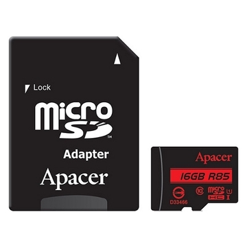 Карта памяти Apacer microSDHC 16GB UHS-I U1+adapter (AP16GMCSH10U5-R)
