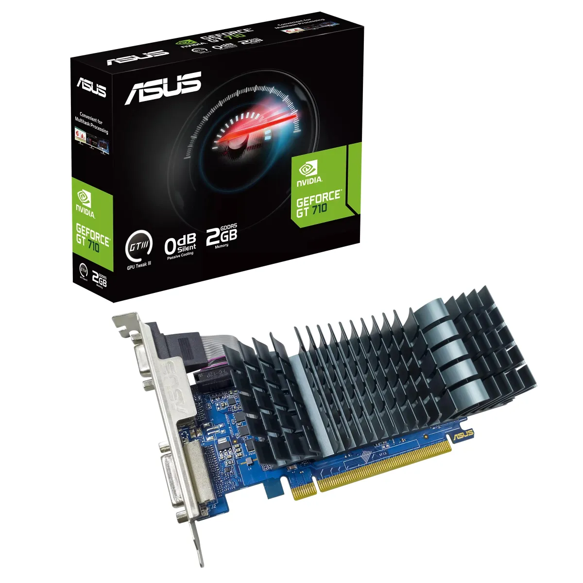 Видеокарта ASUS GeForce GT 710 2GB GDDR5 EVO w/brackets (GT710-SL-2GD5-BRK-EVO)