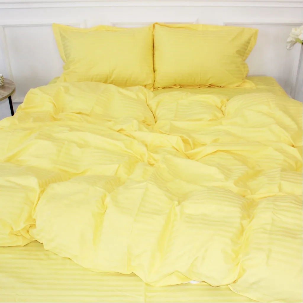 Постельное белье MirSon Satin Stripe 30-0003 Intense Yellow 110х140 детский (2200005246078)