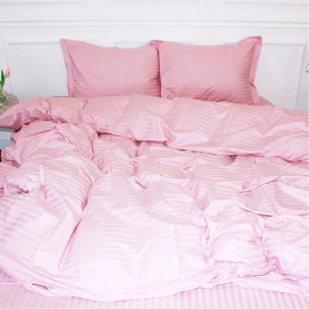 Постельное белье MirSon Satin Stripe 30-0007 Pink 110х140 детский (2200005246115)