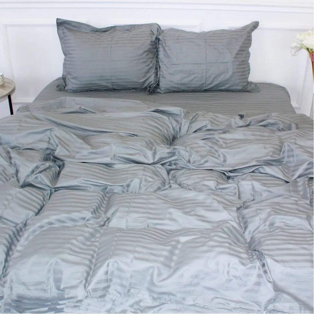 Постельное белье MirSon Satin Stripe 30-0010 Light Gray 110х140 детский (2200005246146)