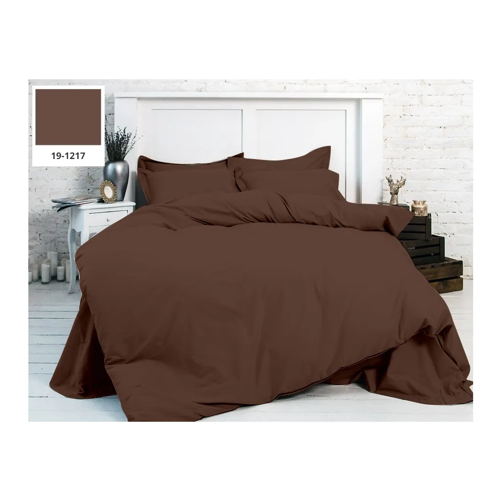 Постельное белье MirSon King Size Бязь Premium 19-1217 Chocolate perla 220х240 (2200001172012)