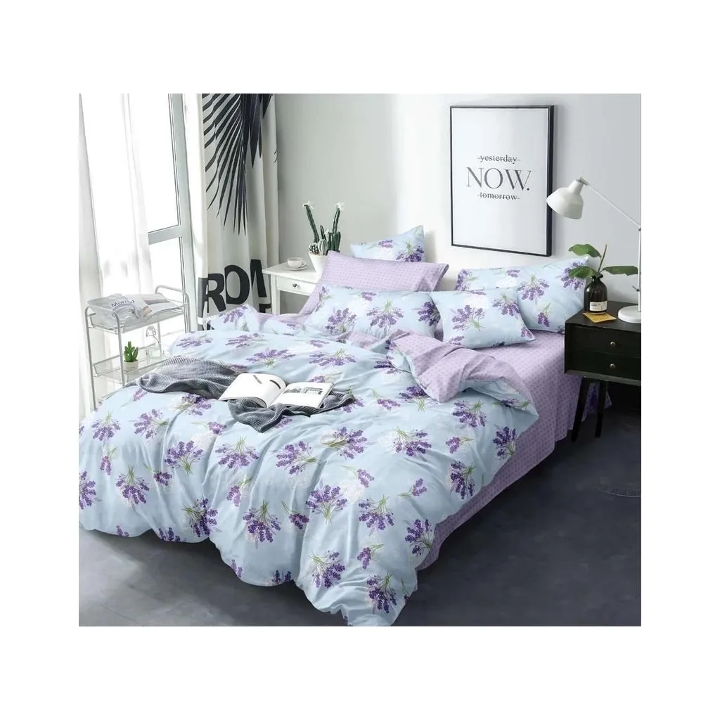 Постельное белье MirSon Бязь 17-0130 Lavender sea 143х210 (2200001637115)