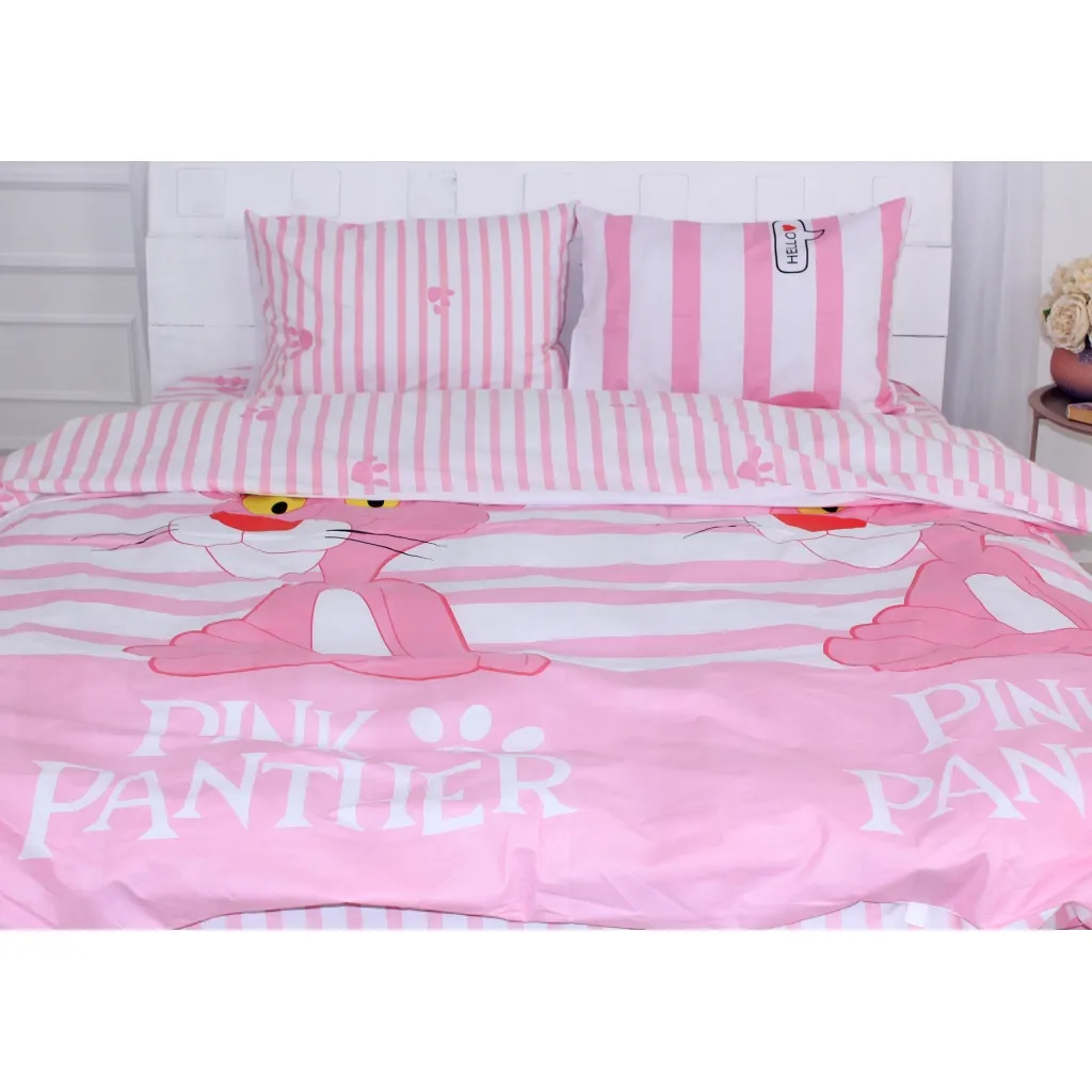 Постільна білизна MirSon Бязь Ranforce Elite 17-0110 Pink Pantere 220х240 (2200004705842)