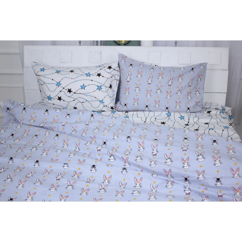 Постельное белье MirSon Бязь Ranforce Elite 17-0527 Bunnies King Size (2200004706719)