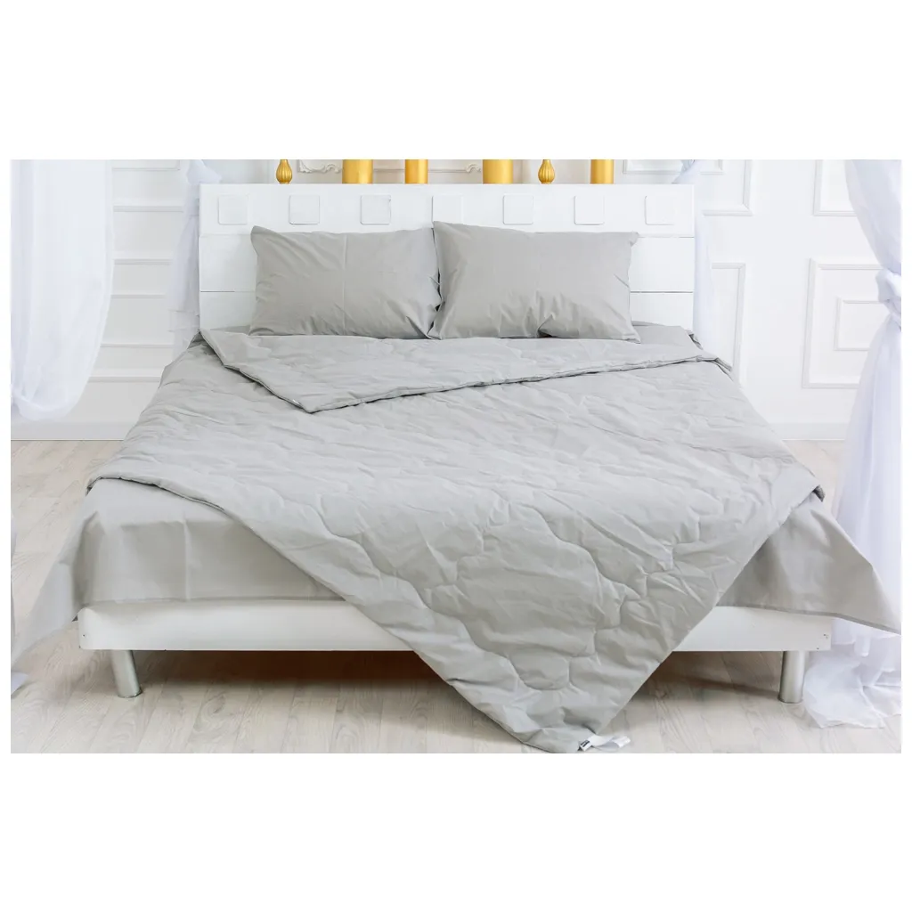 Ковдра MirSon антиалергенна Літня з Ecosilk №2304 Light Gray 172x205 (2200003027914)