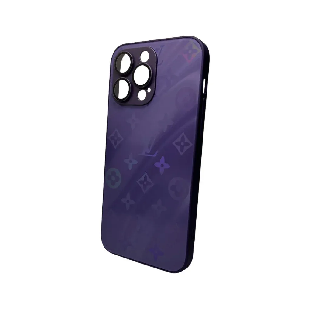 Чохол-накладка AG Glass Gradient LV Frame for Apple iPhone 12 Pro Deep Purple