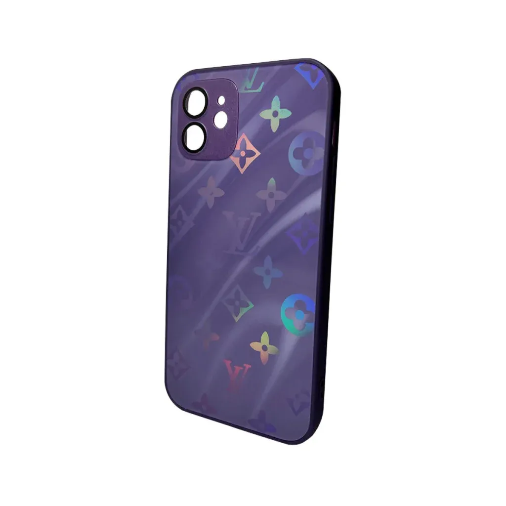 Чохол-накладка AG Glass Gradient LV Frame for Apple iPhone 14 Deep Purple