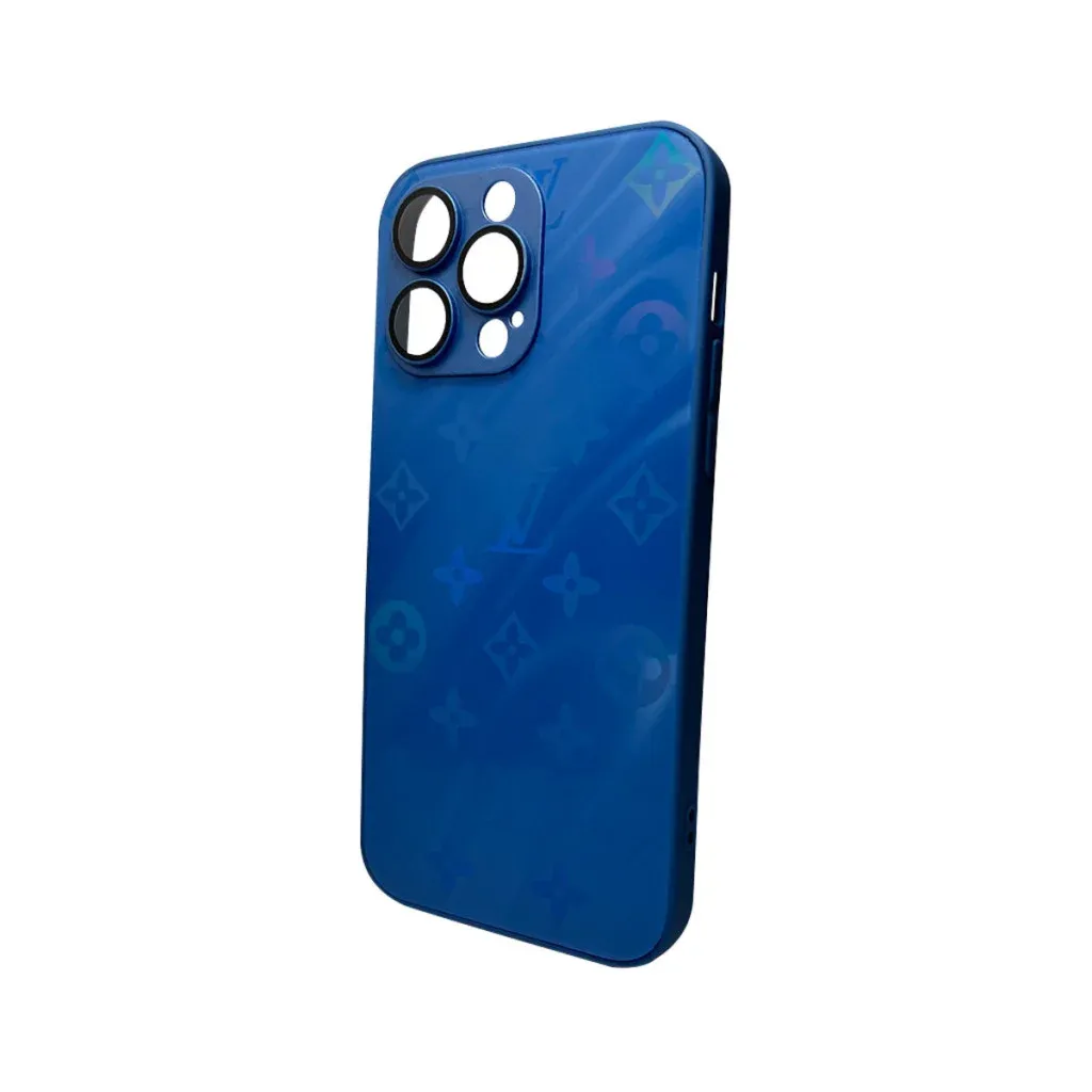 Чехол-накладка AG Glass Gradient LV Frame for Apple iPhone 13 Pro Navy Blue