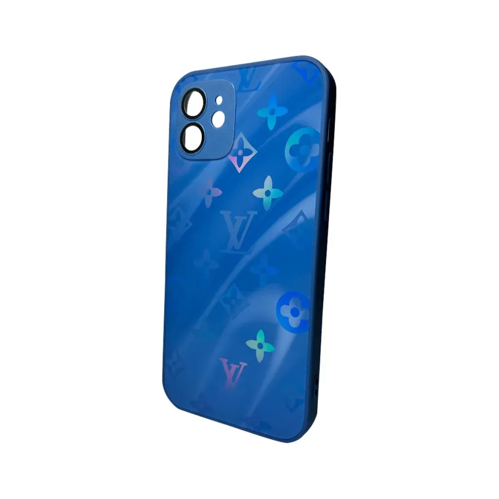 Чохол-накладка AG Glass Gradient LV Frame for Apple iPhone 13 Navy Blue