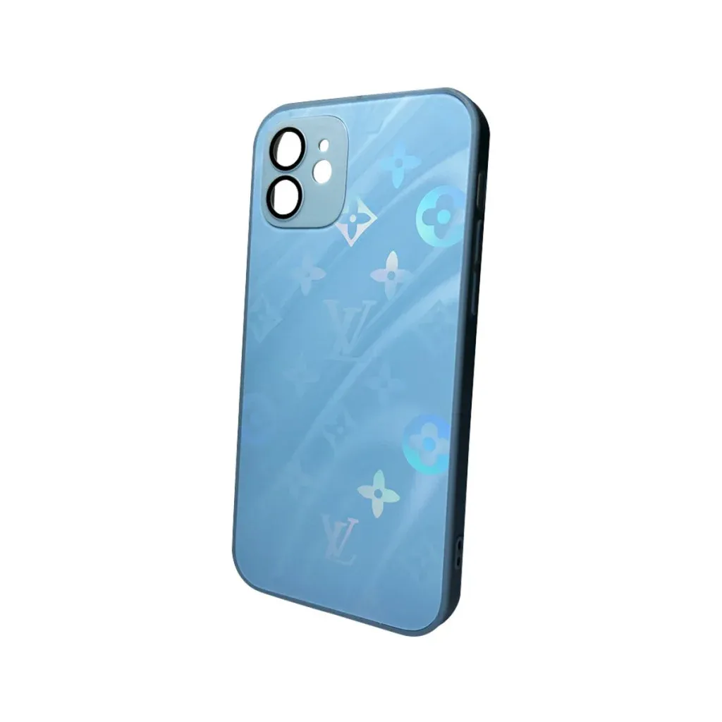 Чехол-накладка AG Glass Gradient LV Frame for Apple iPhone 12 Sierra Blue