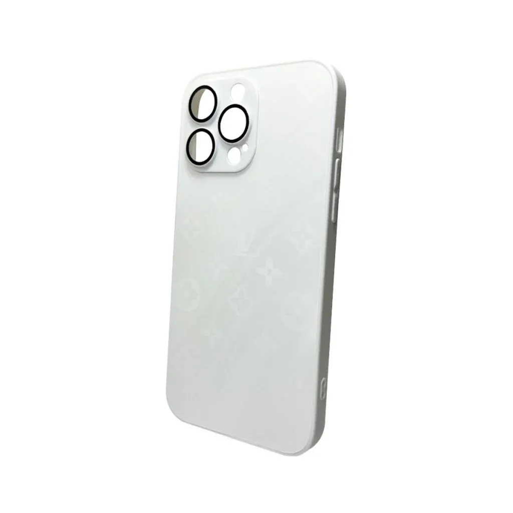 Чохол-накладка AG Glass Gradient LV Frame for Apple iPhone 12 Pro Pearly White