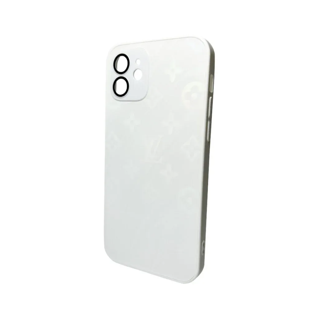 Чохол-накладка AG Glass Gradient LV Frame for Apple iPhone 13 Pearly White