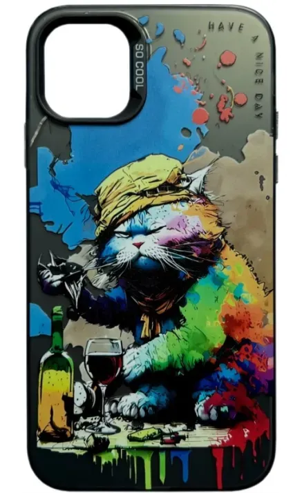 Чехол-накладка So Cool Print for Apple iPhone 11 22,Drunk cat