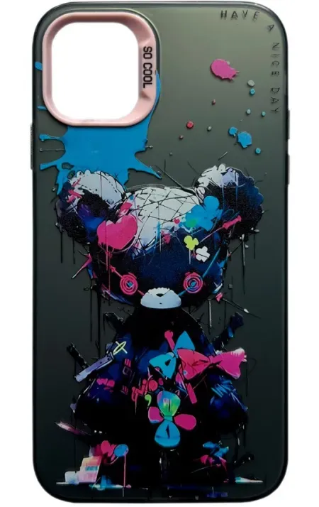 Чехол-накладка So Cool Print for Apple iPhone 12 Pro Max 16,Bear