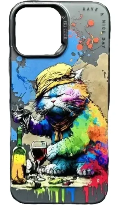 Чехол-накладка So Cool Print for Apple iPhone 15 Pro 22,Drunk cat