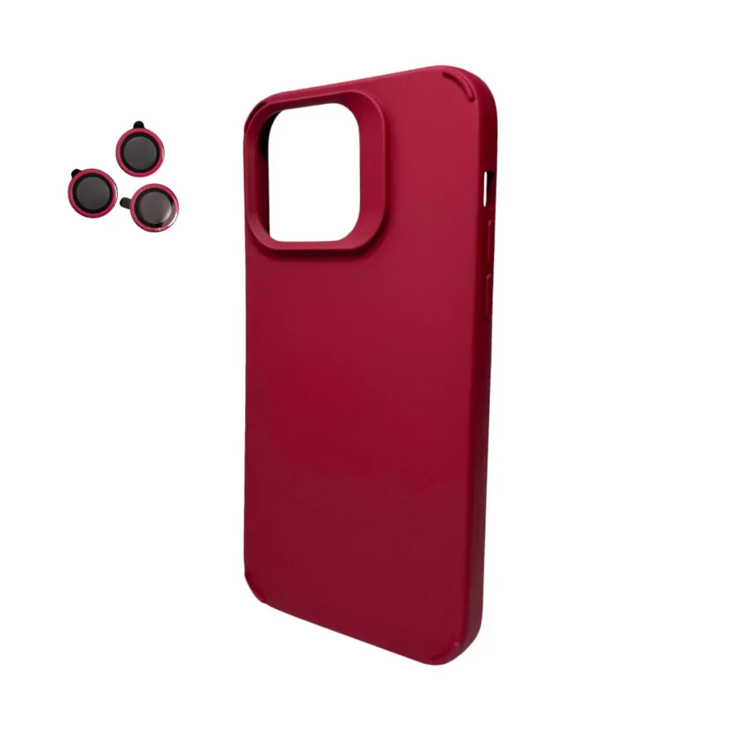 Панель Cosmic Silky Cam Protect for Apple iPhone 15 Pro Max Wine Red
