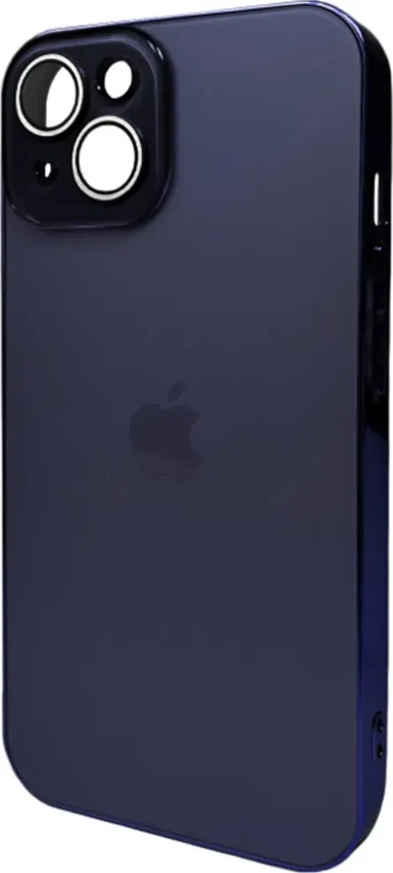 Чехол-накладка AG Glass Sapphire Frame MagSafe Logo for Apple iPhone 15 Deep Purple