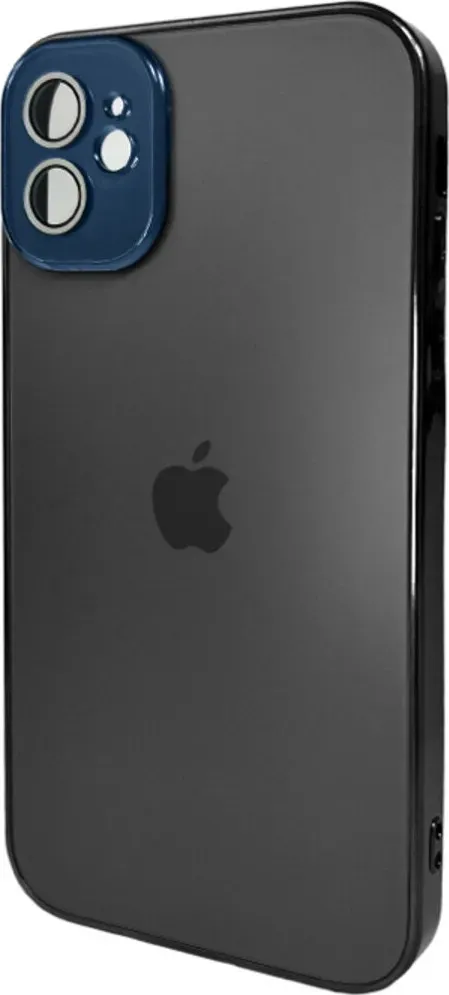 Чехол-накладка AG Glass Sapphire Frame MagSafe Logo for Apple iPhone 12 Black