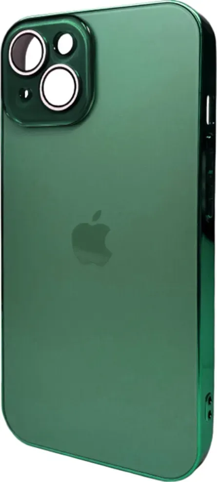 Чохол-накладка AG Glass Sapphire Frame MagSafe Logo for Apple iPhone 15 Cangling Green
