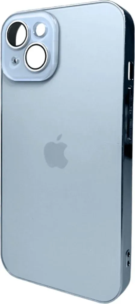Чохол-накладка AG Glass Sapphire Frame MagSafe Logo for Apple iPhone 15 Sierra Blue
