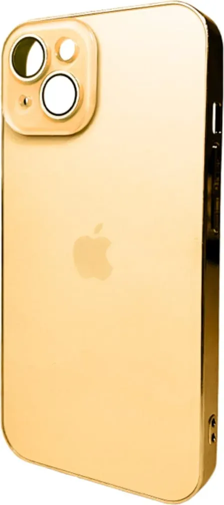 Чехол-накладка AG Glass Sapphire Frame MagSafe Logo for Apple iPhone 13 Gold