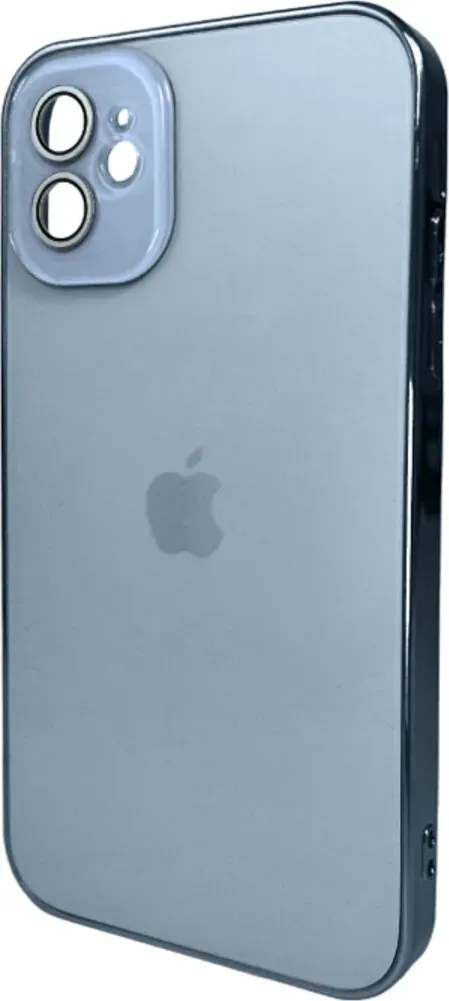 Чехол-накладка AG Glass Sapphire Frame MagSafe Logo for Apple iPhone 12 Sierra Blue