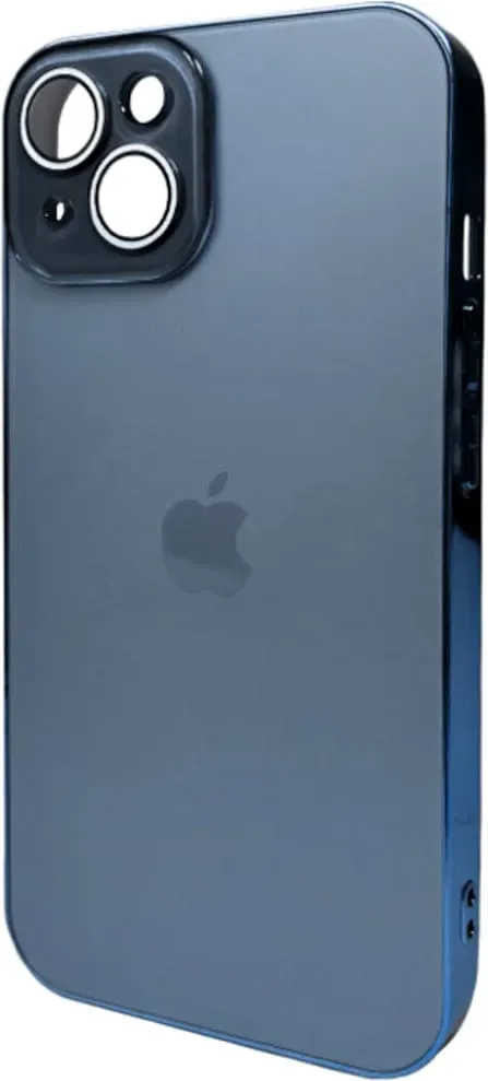 Чехол-накладка AG Glass Sapphire Frame MagSafe Logo for Apple iPhone 14 Sea Blue