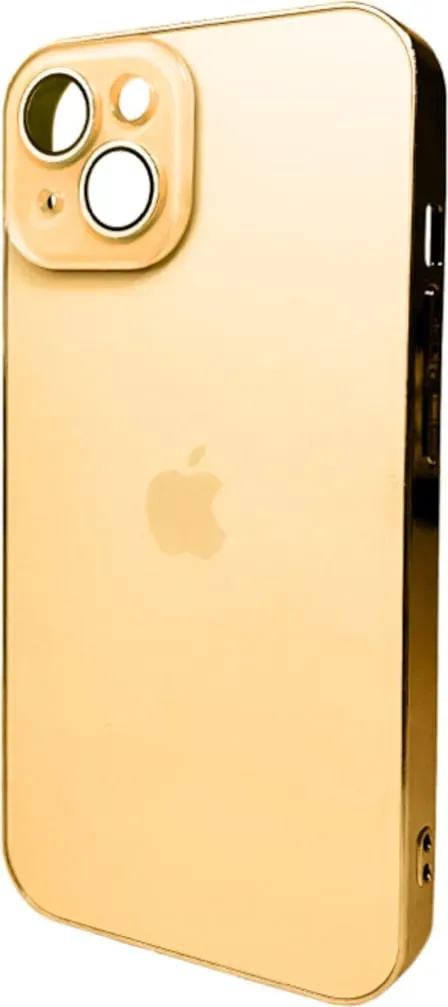 Чохол-накладка AG Glass Sapphire Frame MagSafe Logo for Apple iPhone 14 Gold