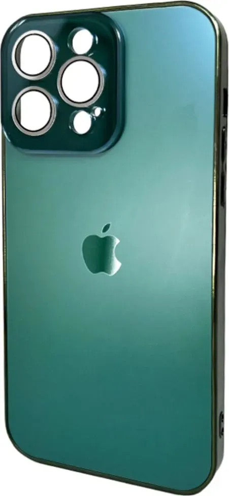 Чохол-накладка AG Glass Sapphire Frame MagSafe Logo for Apple iPhone 15 Pro Cangling Green