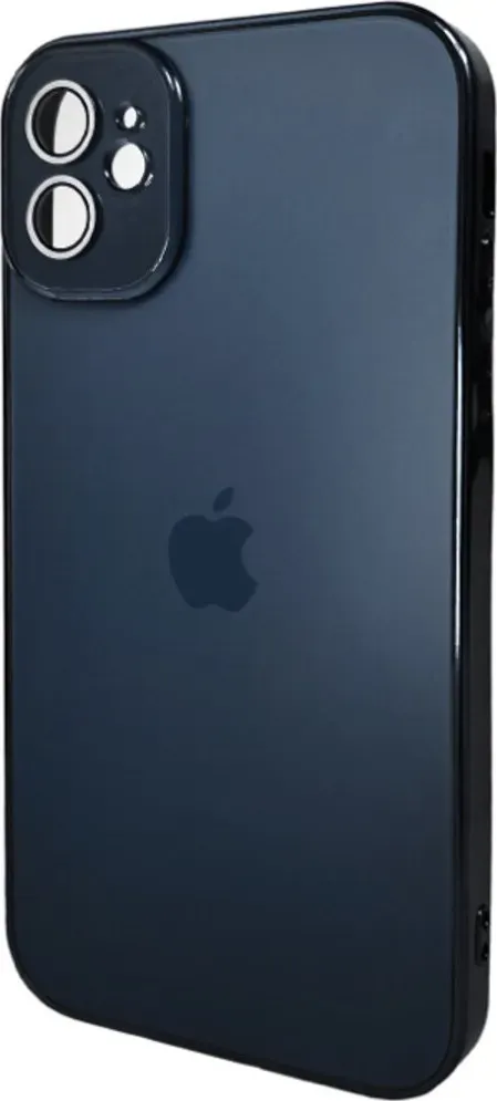 Чехол-накладка AG Glass Sapphire Frame MagSafe Logo for Apple iPhone 12 Gun Grey