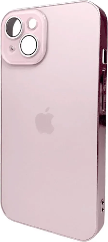 Чохол-накладка AG Glass Sapphire Frame MagSafe Logo for Apple iPhone 13 Pink