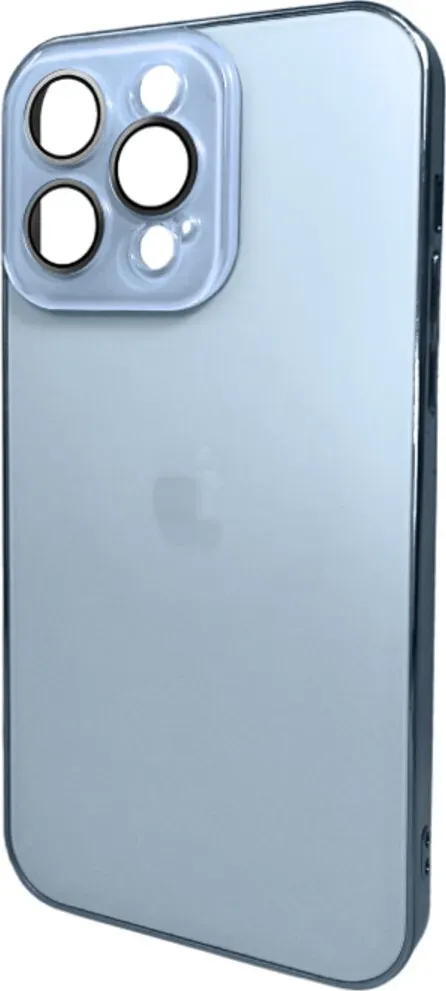 Чохол-накладка AG Glass Sapphire Frame MagSafe Logo for Apple iPhone 14 Pro Max Sierra Blue