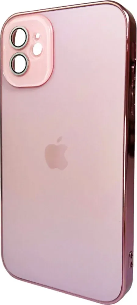 Чехол-накладка AG Glass Sapphire Frame MagSafe Logo for Apple iPhone 11 Pink