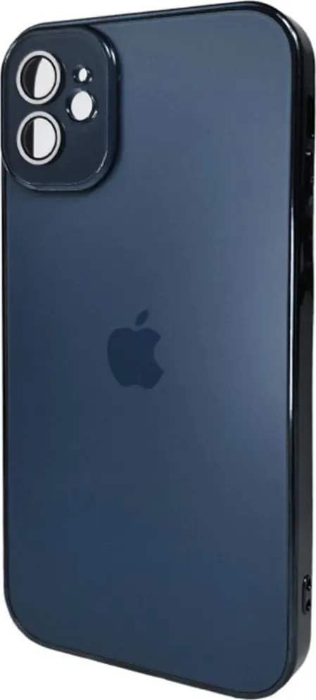 Чехол-накладка AG Glass Sapphire Frame MagSafe Logo for Apple iPhone 11 Sea Blue