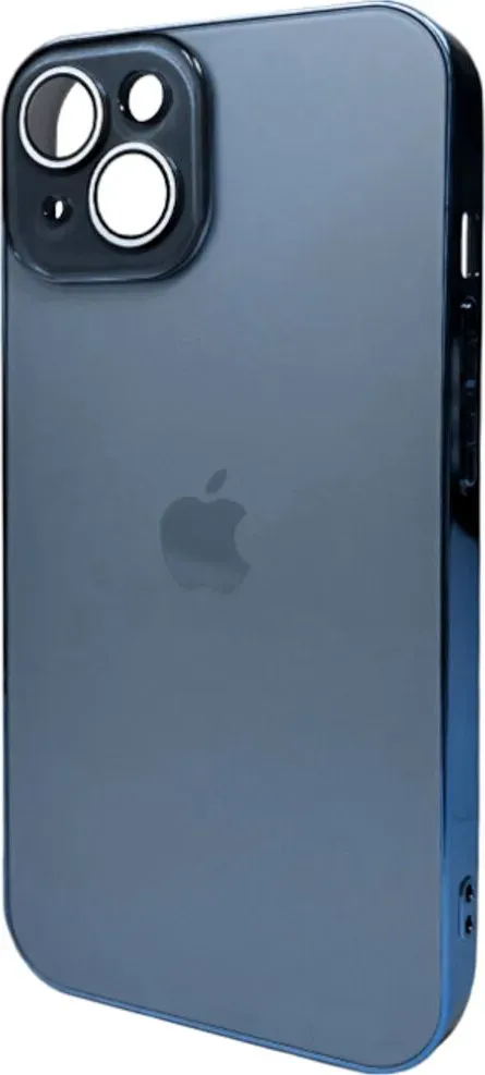 Чохол-накладка AG Glass Sapphire Frame MagSafe Logo for Apple iPhone 13 Sea Blue