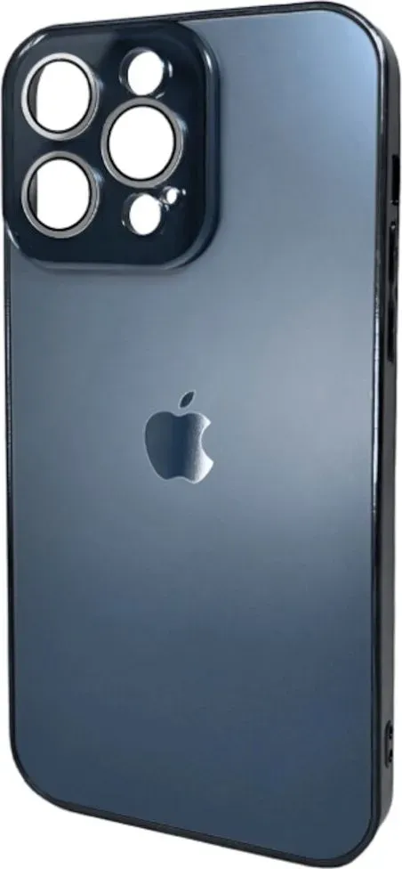 Чохол-накладка AG Glass Sapphire Frame MagSafe Logo for Apple iPhone 15 Pro Max Sea Blue