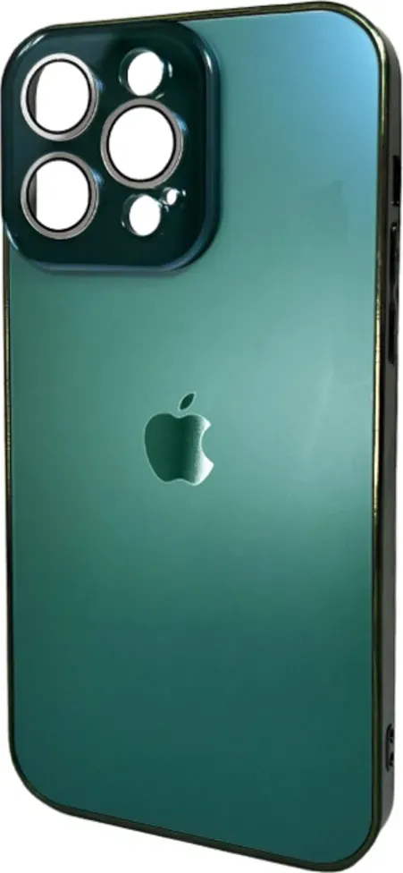 Чохол-накладка AG Glass Sapphire Frame MagSafe Logo for Apple iPhone 12 Pro Max Cangling Green