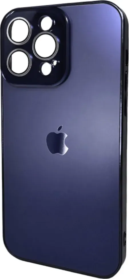 Чехол-накладка AG Glass Sapphire Frame MagSafe Logo for Apple iPhone 12 Pro Deep Purple