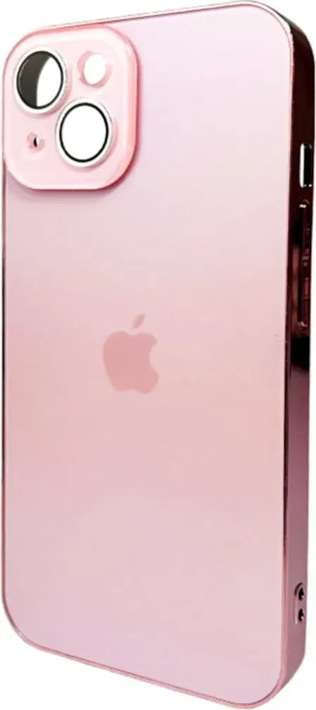 Чохол-накладка AG Glass Sapphire Frame MagSafe Logo for Apple iPhone 14 Pink